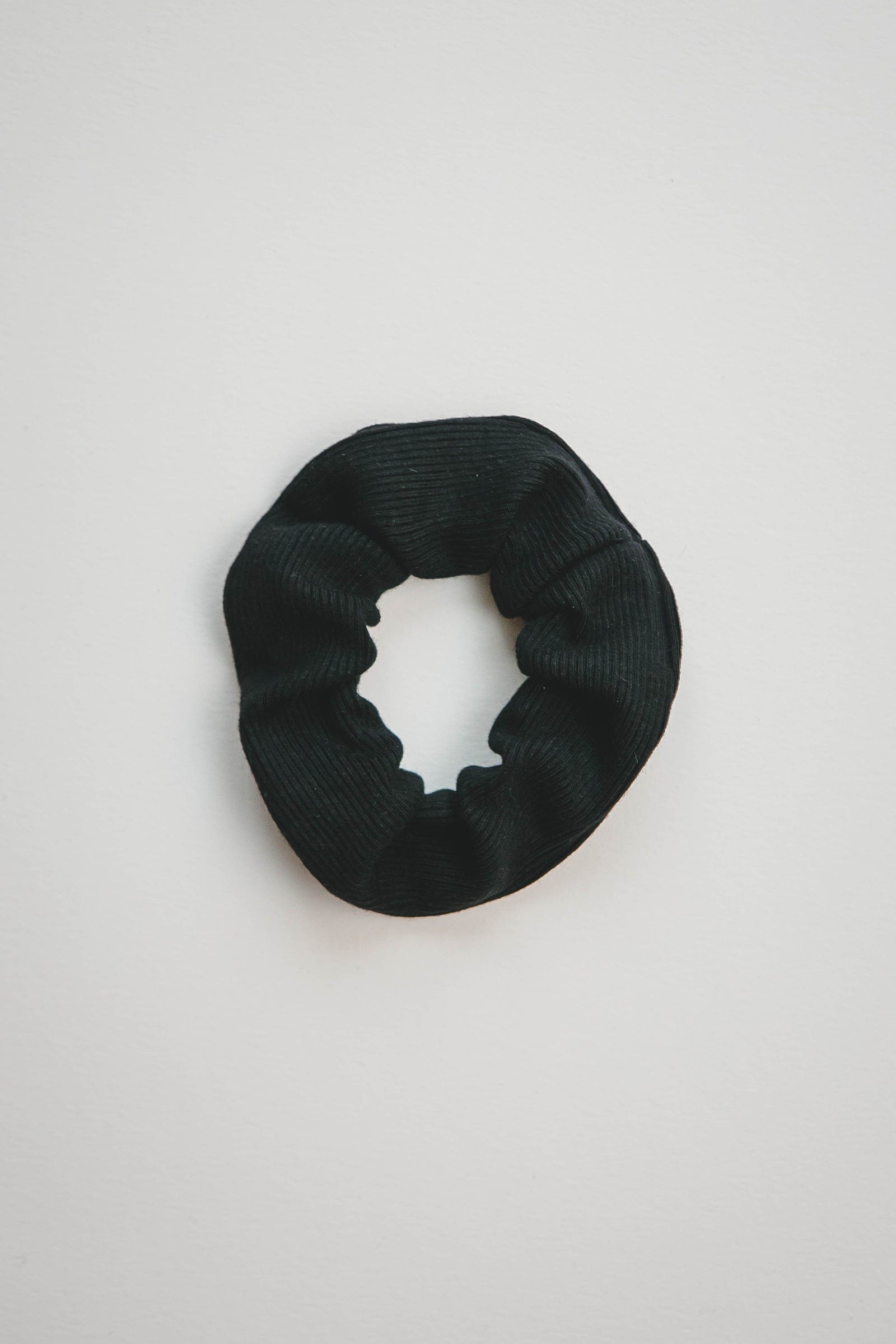 The Zero Waste Scrunchie - PLAIN Scrunchie Clothes & Roads Regular Black (rib knit)