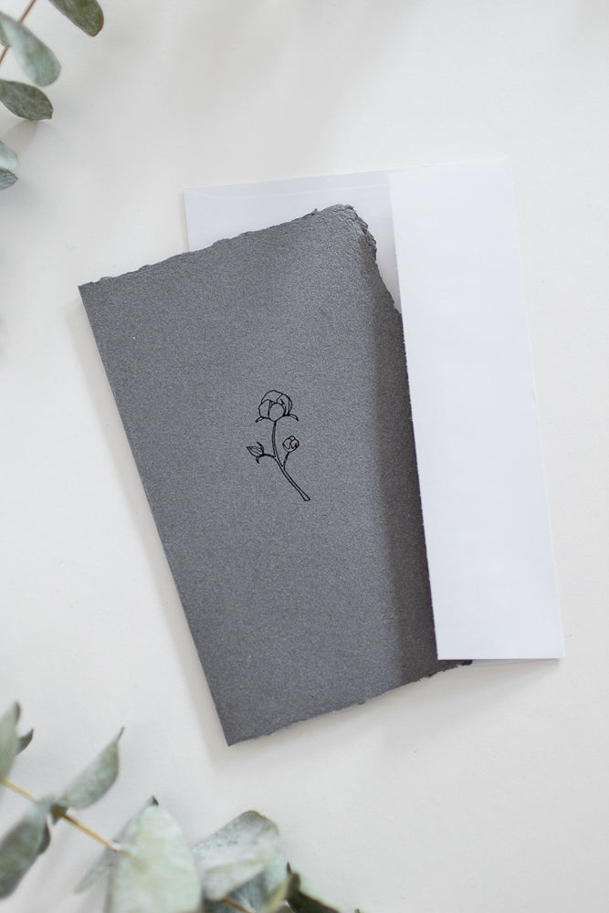 Carte de souhaits 5 x 8 po – Papier-retailles artisanal