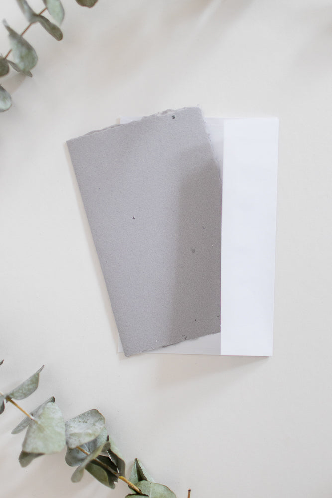Carte de souhaits 5 x 8 po – Papier-retailles artisanal