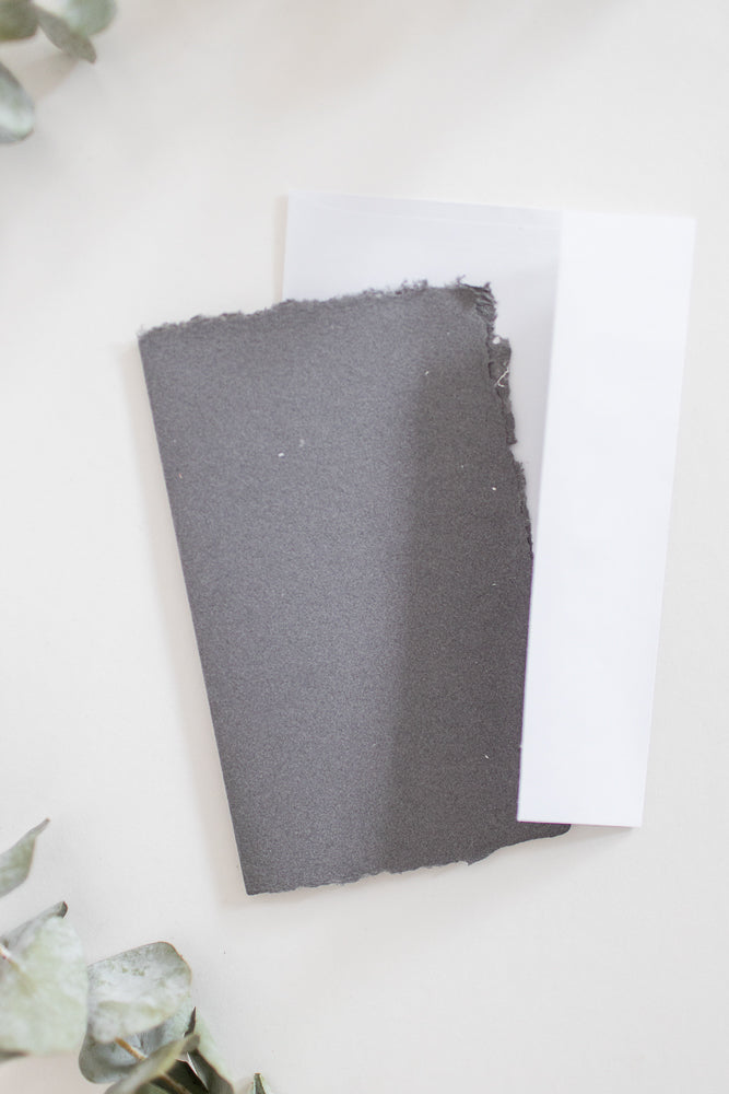 Carte de souhaits 5 x 8 po – Papier-retailles artisanal