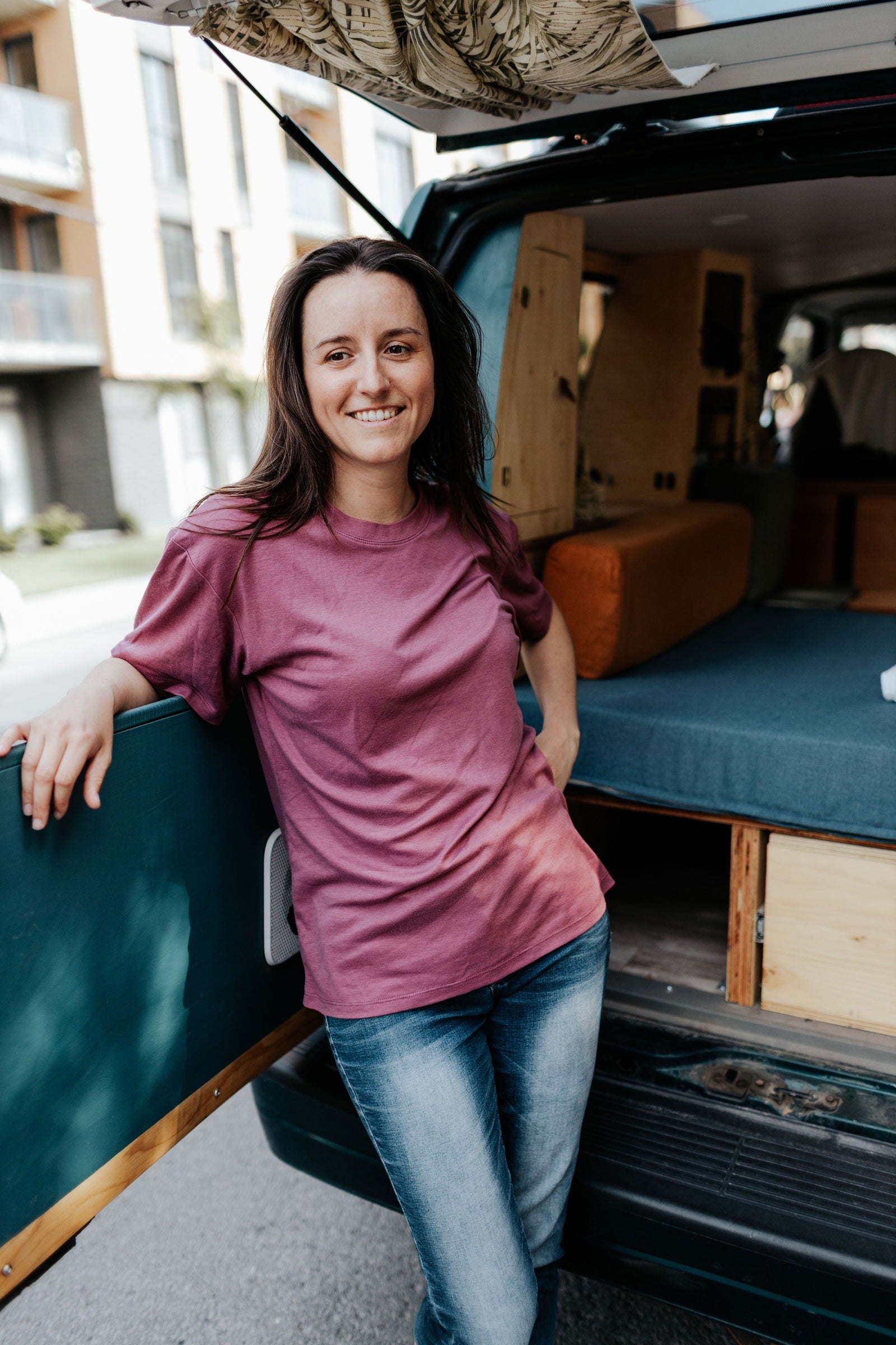 T-Shirt Unisex - TENCEL / ORGANIC COTTON Clothes & Roads X-Small Rose Brown