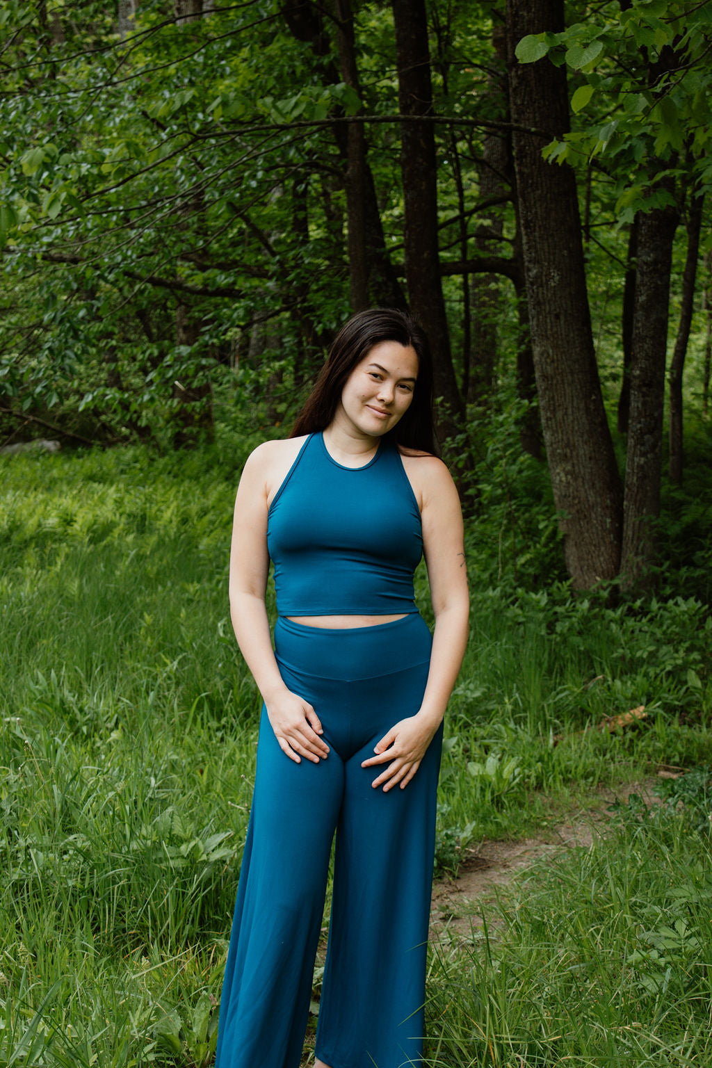 Crop top zéro déchet à dos nageur