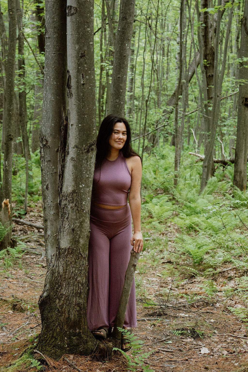 Crop top zéro déchet à dos nageur