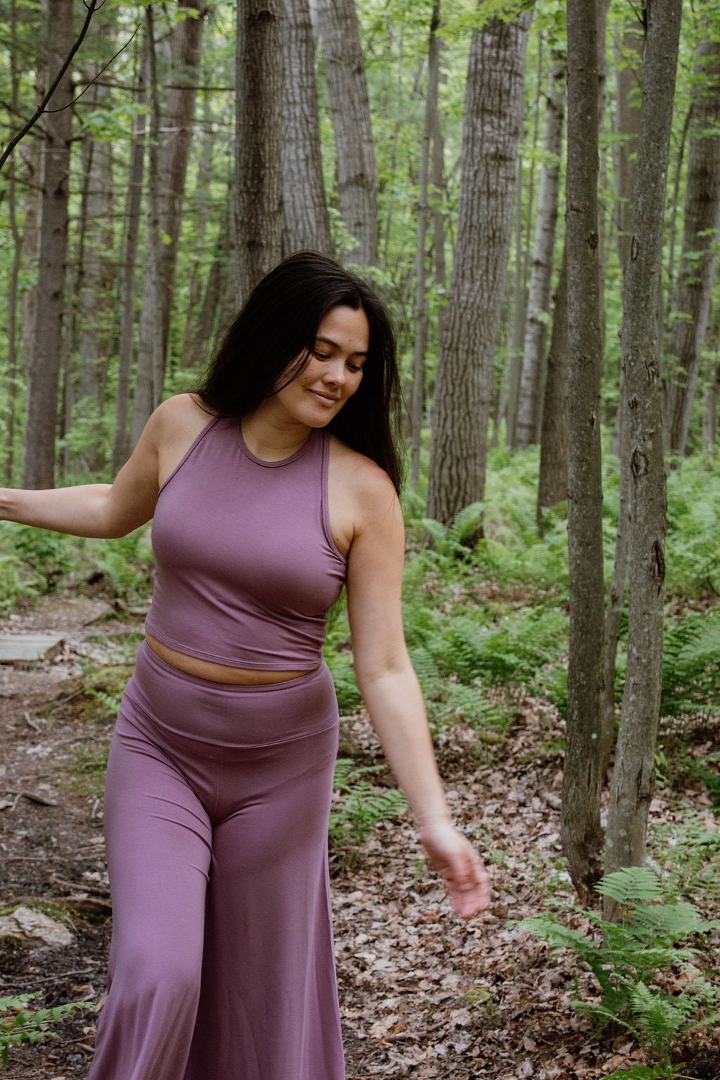 Crop top zéro déchet à dos nageur
