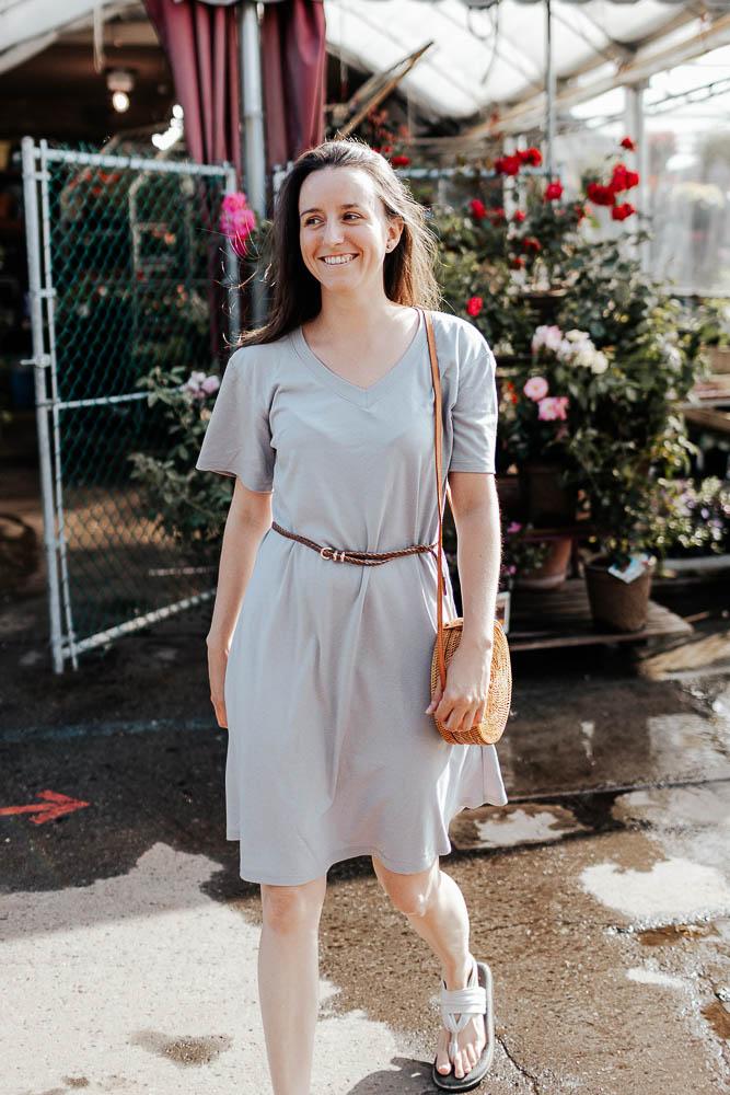 The T-Shirt Dress - TENCEL / ORGANIC COTTON Clothes &amp; Roads X-Small Blue-grey 