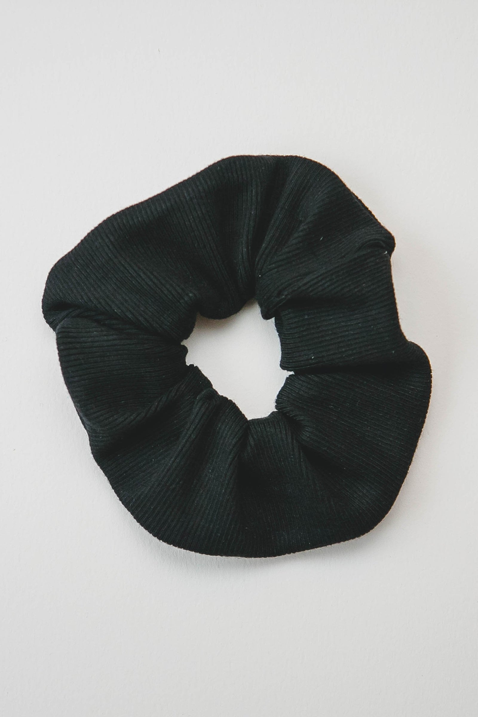 The Zero Waste Scrunchie - PLAIN Scrunchie Clothes & Roads Large Black (rib knit) 