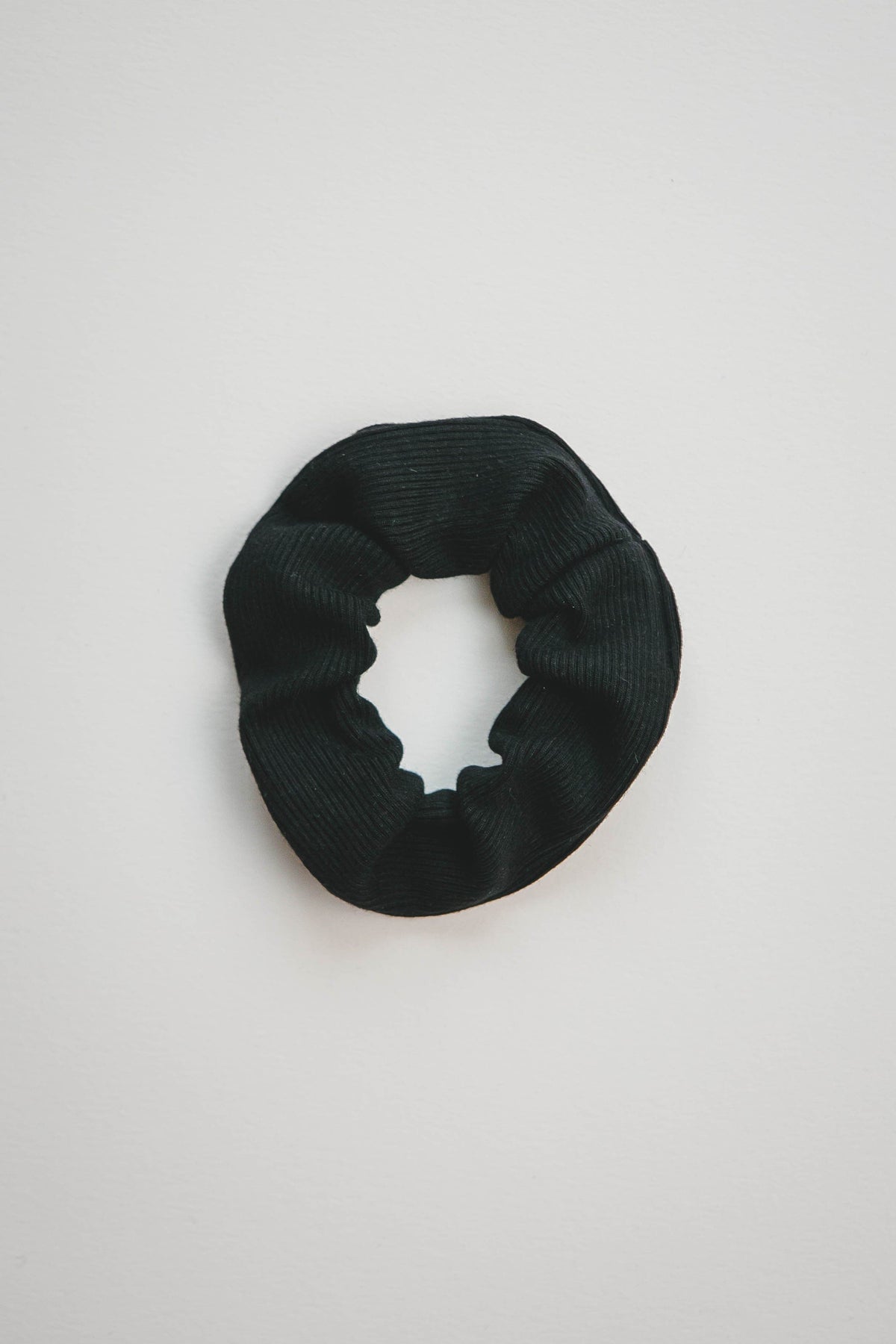 The Zero Waste Scrunchie - PLAIN Scrunchie Clothes & Roads Regular Black (rib knit) 