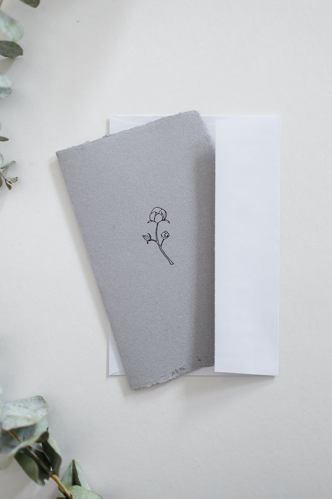 Greeting Card 5 x 8 – Handmade fabric paper