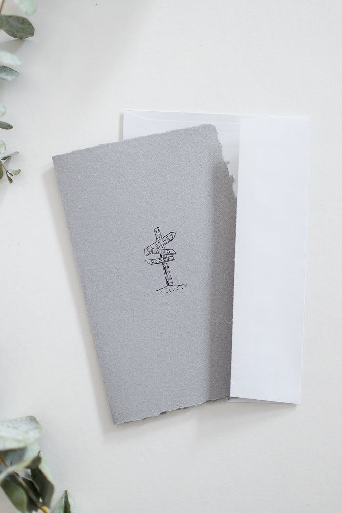 Greeting Card 5 x 8 – Handmade fabric paper