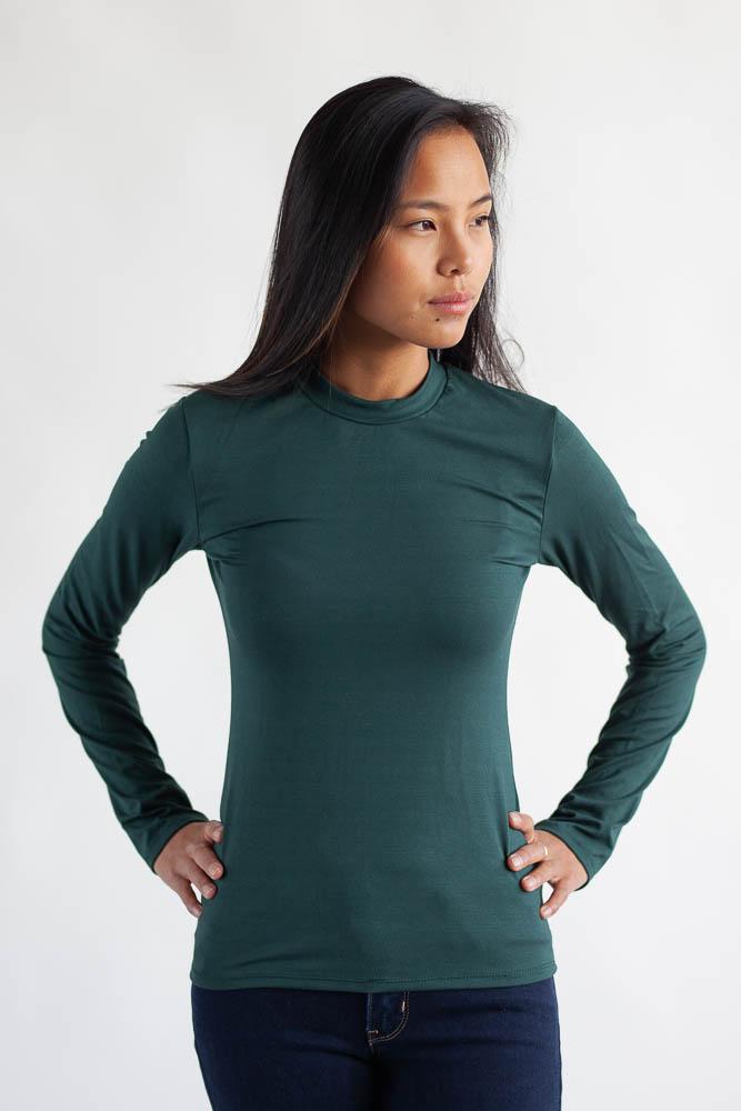 The Minimalist Longsleeve Shirt Top Clothes & Roads X-Small Tropical green 